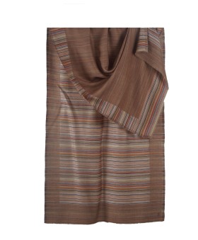 Plain Stripe Stole - Brown Stripe Stole 