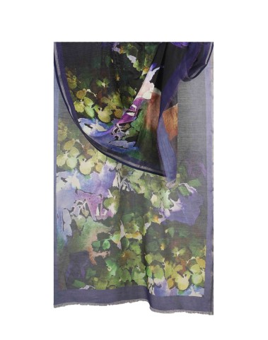 Printed Stole - Green Color Splash