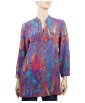  Long Silk Shirt - Blue Roots