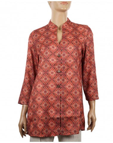 Casual Kurti - Rust Swirl