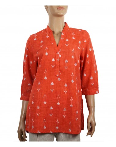 Casual Kurti - Red Ikat