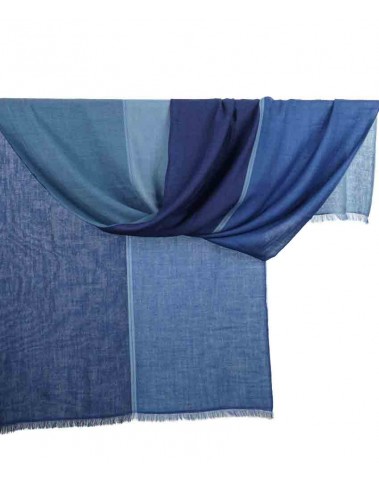 Marino Wool Stole - Shades of Blue 