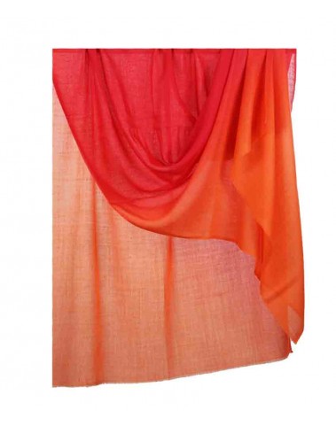 Shaded Ombre Stole - Orange to Pink Hues 