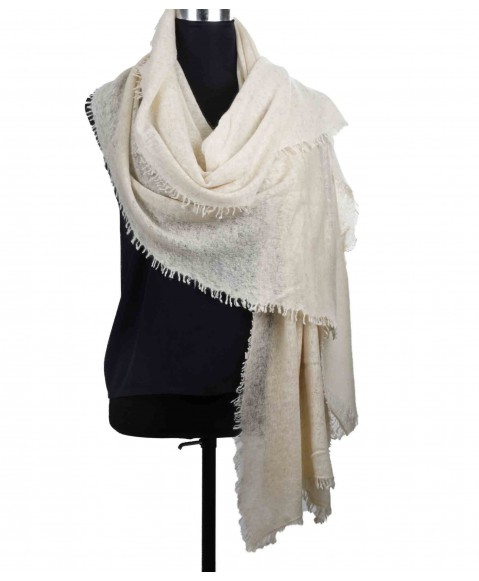 Off White Pashmina Distress Stole