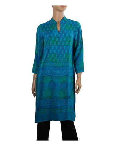 Tunic - Blue and Green Patchwork