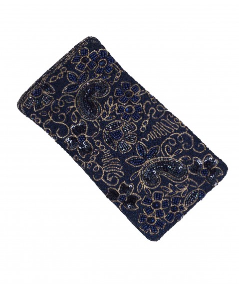 Mobile Case - Navy Embroidery