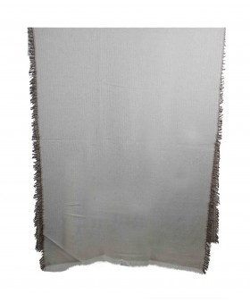 Off White and Khaki Pashmina Reversable Shawl