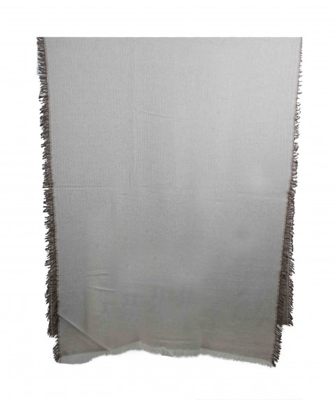 Off White and Khaki Pashmina Reversable Shawl