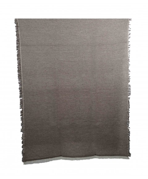 Off White and Khaki Pashmina Reversable Shawl