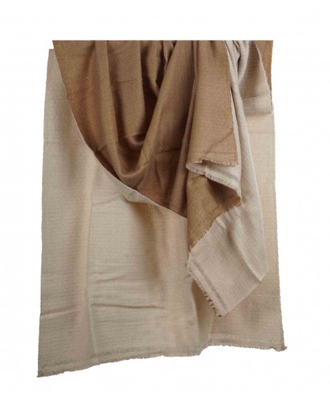 Beige and Khaki Pashmina Reversable Stole