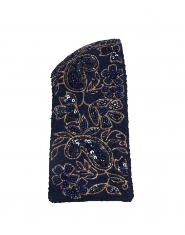 Spectacle Case - Navy Embroidered