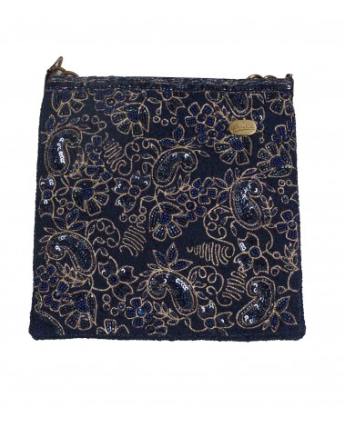 Square Theli - Navy Embroidered