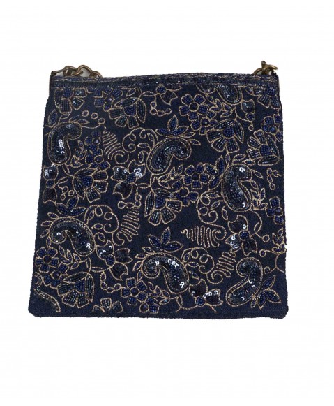 Square Theli - Navy Embroidered