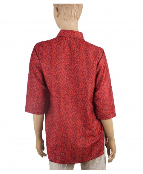 Casual Kurti - Red Cheetah 