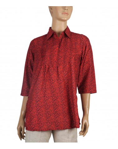 Casual Kurti - Red Cheetah 