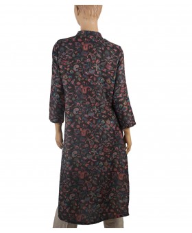 Tunic - Red Floral On Black Base
