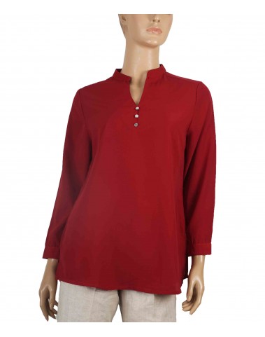 Plain Poly Casual  Kurti - Maroon 