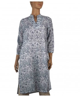 Tunic - Grey Warli print