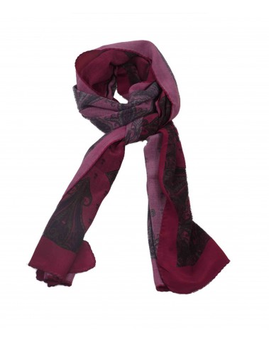 Crepe Silk Scarf - Big Patch On Purple