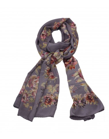 Crepe Silk Scarf - Big Floral