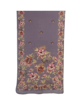 Crepe Silk Scarf - Big Floral