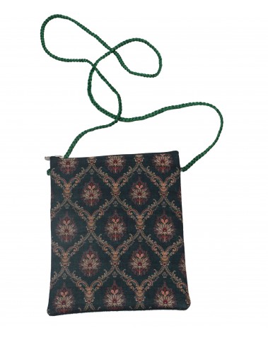 Sling Bag - Deep Green With Floral Patch