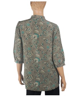 Short Silk Shirt - Flowers Creeper