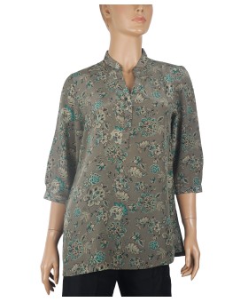 Short Silk Shirt - Flowers Creeper