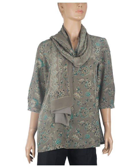 Short Silk Shirt - Flowers Creeper