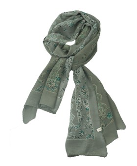 Crepe Silk Scarf - Flowers Creeper