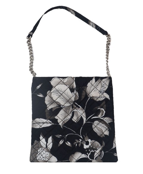 Scarf Set - Black And White Flowers