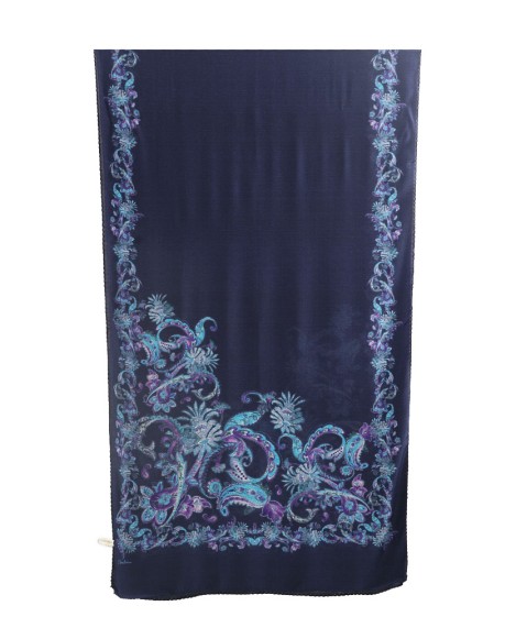 Scarf Set - Purple Floral And Paisley