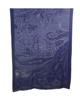 Box Shawl Purple Peacock