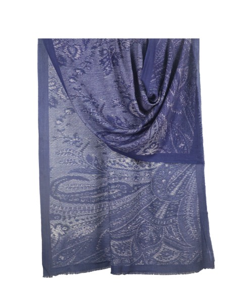 Box Shawl Purple Peacock