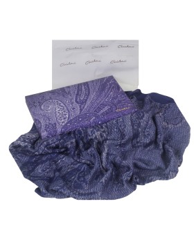 Box Shawl Purple Peacock