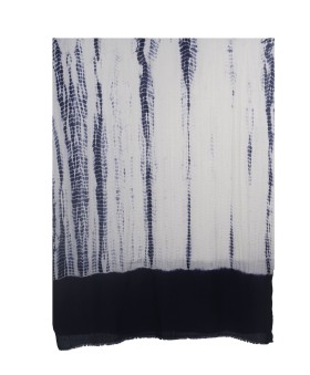 Box Shawl Blue Tie Dye
