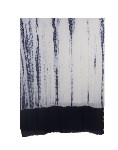Box Shawl Blue Tie Dye