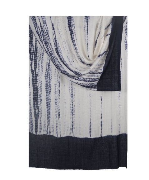 Box Shawl Blue Tie Dye