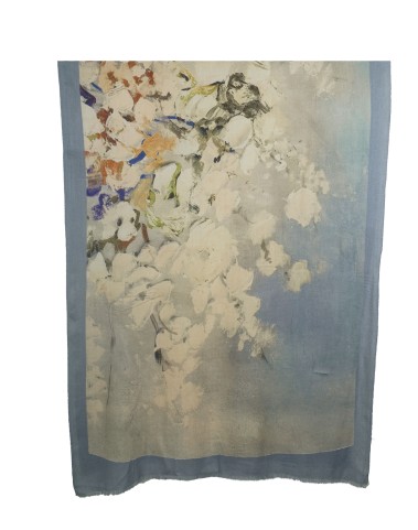 Box Shawl Beige Abstract