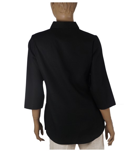 Embroidered Casual Shirt - Black Embroidery