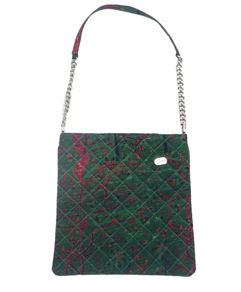 Scarf Set - Pink Abstract On The Green Base