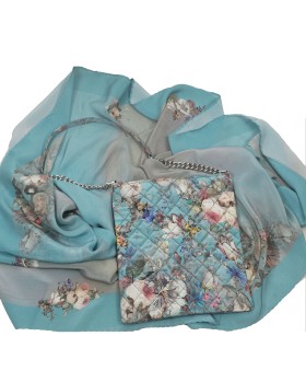 Scarf Set - Big White Flowers