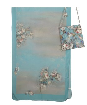 Scarf Set - Big White Flowers