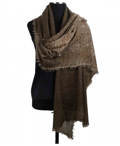 Khaki Pashmina Distress Stole