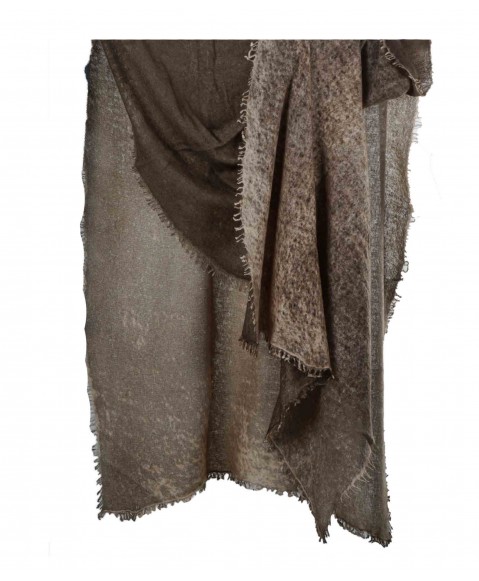 Khaki Pashmina Distress Stole