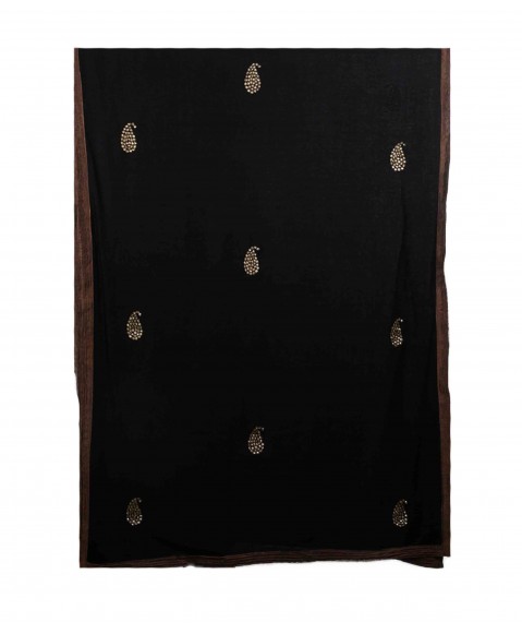 Zardoshi Butti Stole - Black Butti