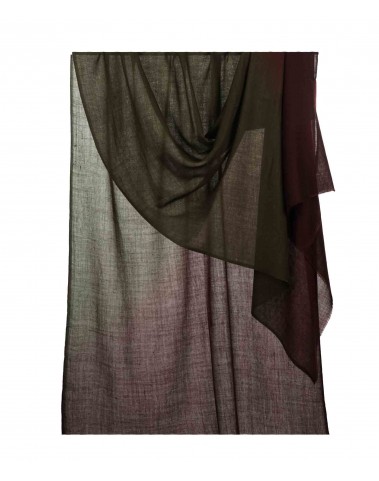 Shaded Ombre Stole - Mehndi to Brown Hues 