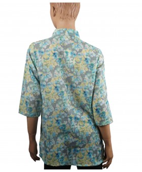 Casual Kurti - Green Petals 