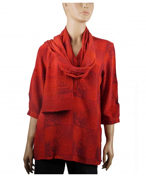 Short Silk Shirt - Hibiscus