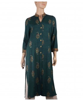 Tunic - Green Embroidery